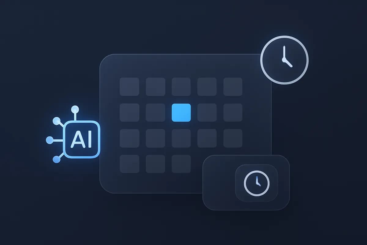 AI-powered appointment scheduling interface showing automated calendar booking